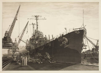 U.S.S. Columbia Under Construction at the New York Shipbuilding Corporation, Camden, N.J.