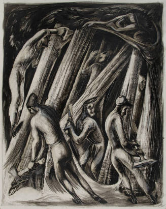The Seven Axemen in the Leaning Forest