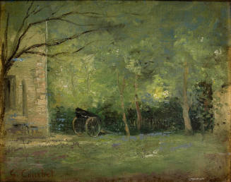 Landscape with Carriage, Building, Trees