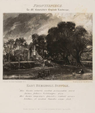 Frontispiece, to Mr. Constable's English landscape. East Bergholt, Suffolk