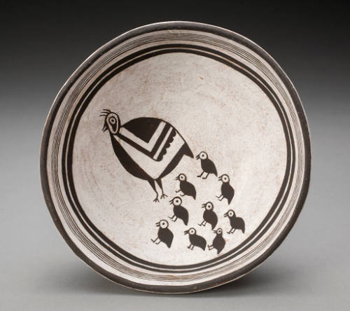 Bowl with Quail Design