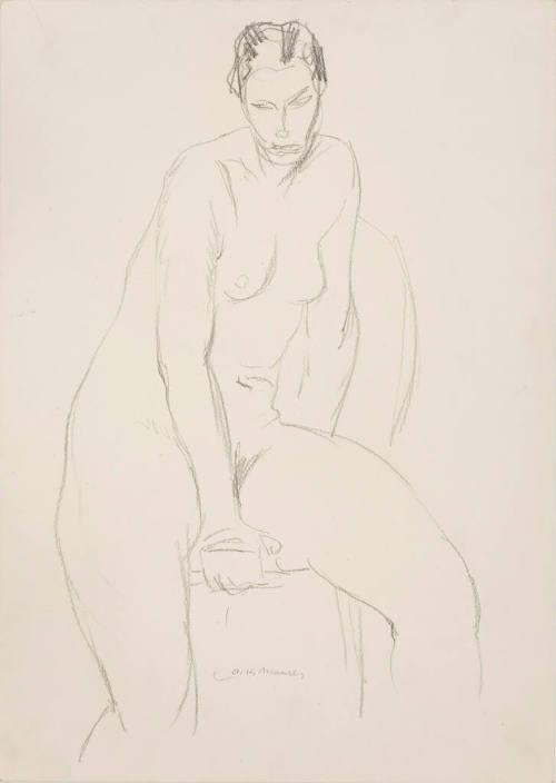 Untitled (Female Nude Seated in Chair)