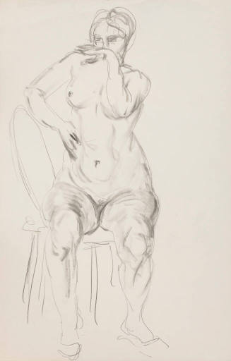 Untitled (Seated Female Nude)