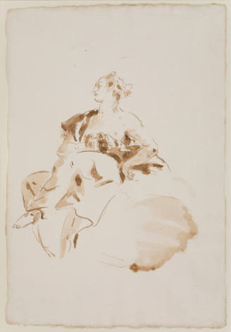 Woman Seated on a Cloud