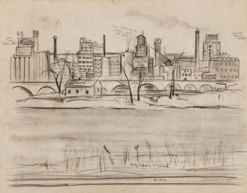 Untitled (cityscape, Minneapolis mills)