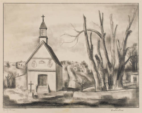 (Sketch of chapel in Santa Fe)