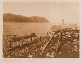 Walrus Boats, Big Diomede In Distance